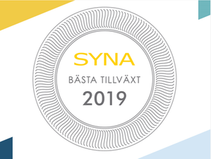 En logotyp för SYNA, bästa tillväxt, 2019.