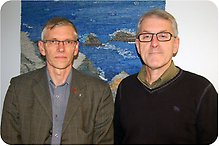 Åke Fransson, ordförande och Johnny Johansson, vice ordförande i kommunfullmäktige.