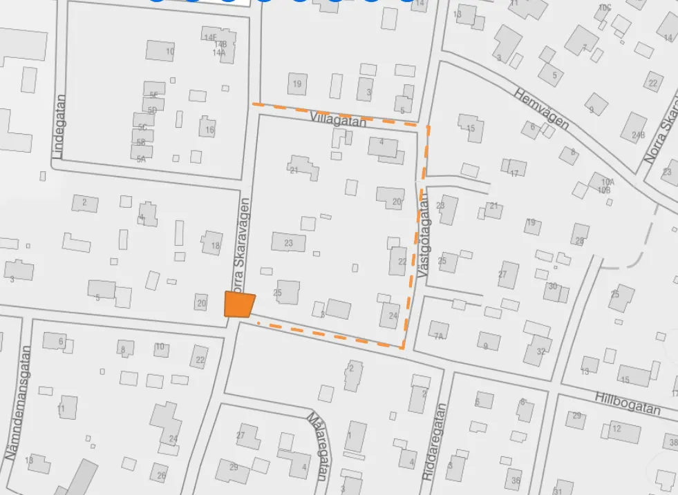En karta som illustrerar vägarbetet.