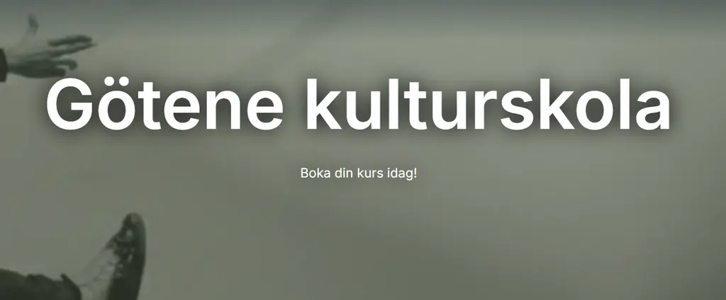 En bild med en text "götene kulturskola"