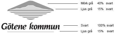 Logotyp i svart vit för dagspress