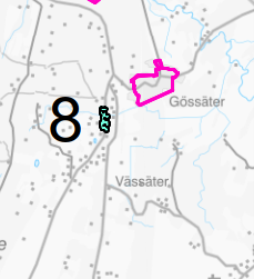 Karta över område 8 