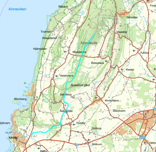 Karta över Martorpbäcken