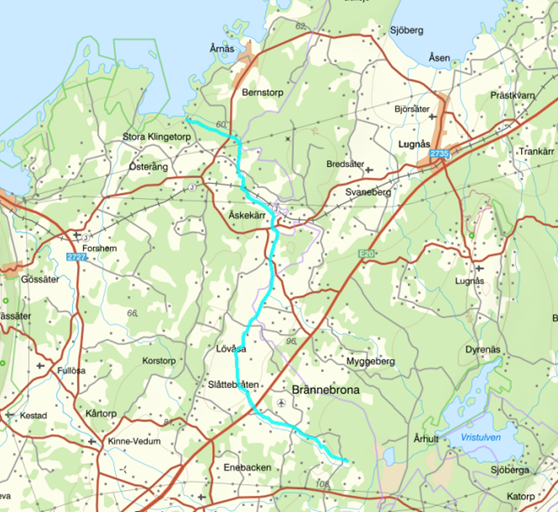 Karta över Årnäsån