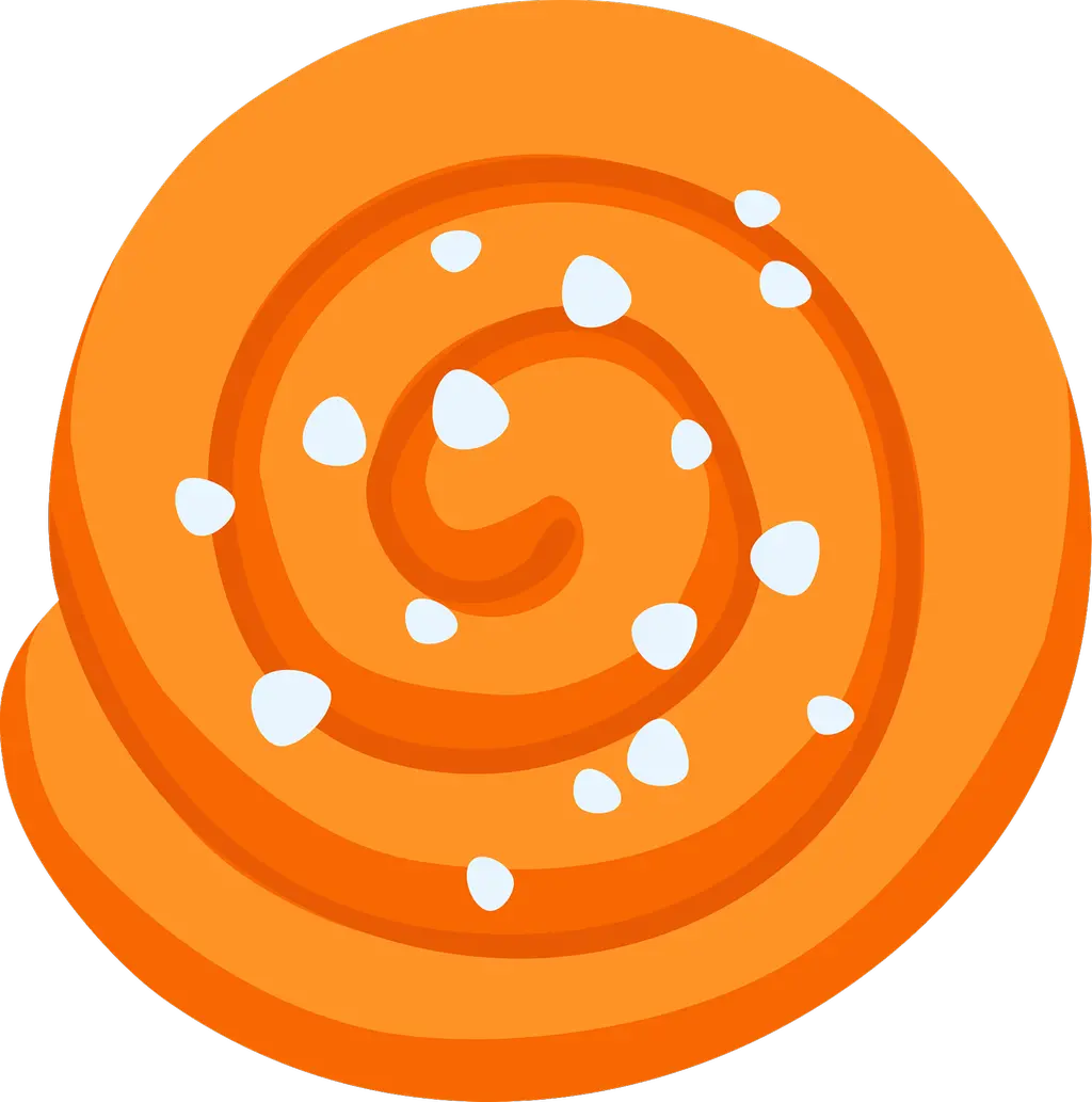 Illustration av en kanelbulle.