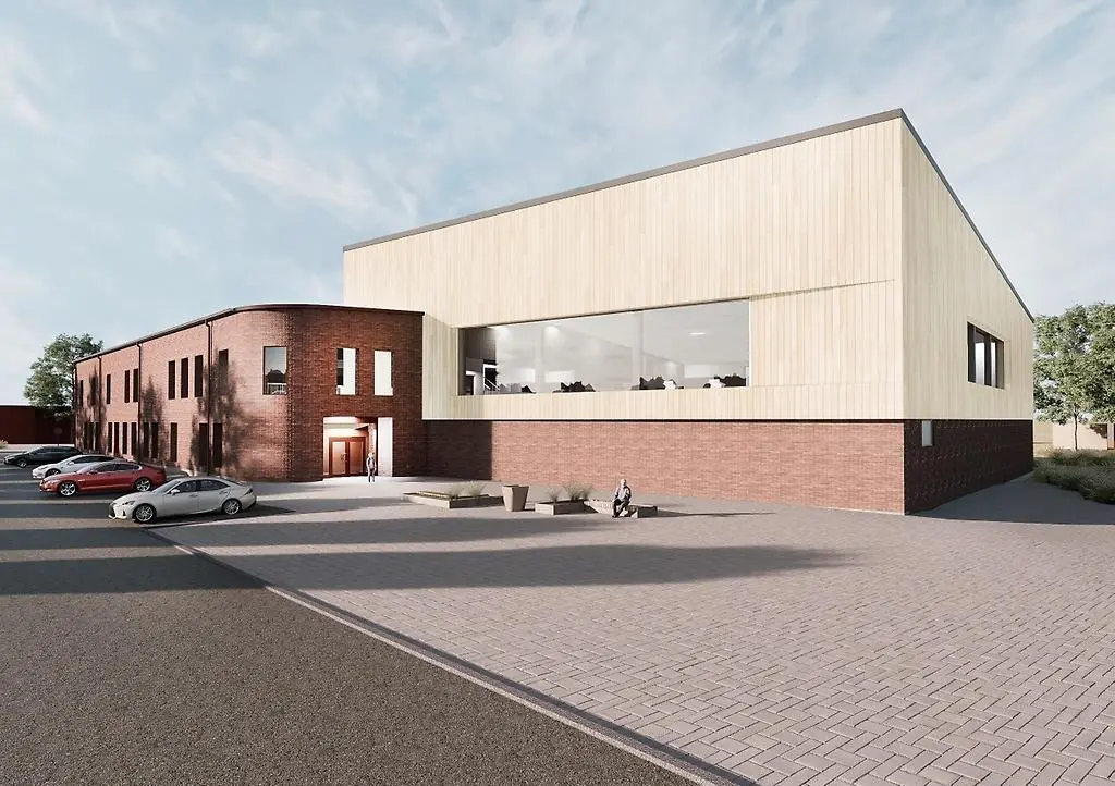 Bild på hur badhuset troligtvis kommer att se ut när det står klart.