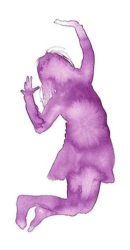 Siluetten av ett barn som hoppar