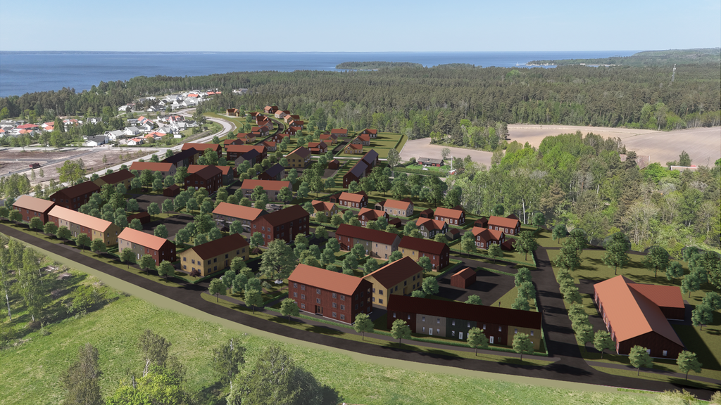 Översiktsbild över Kvarnåker trädgårdsstad