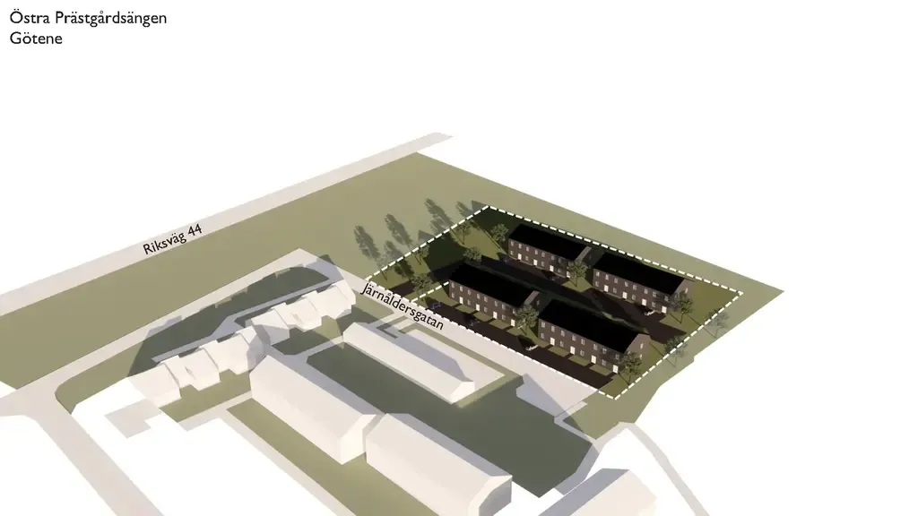 Exempelbild på bebyggelse på Järnåldersgatan.