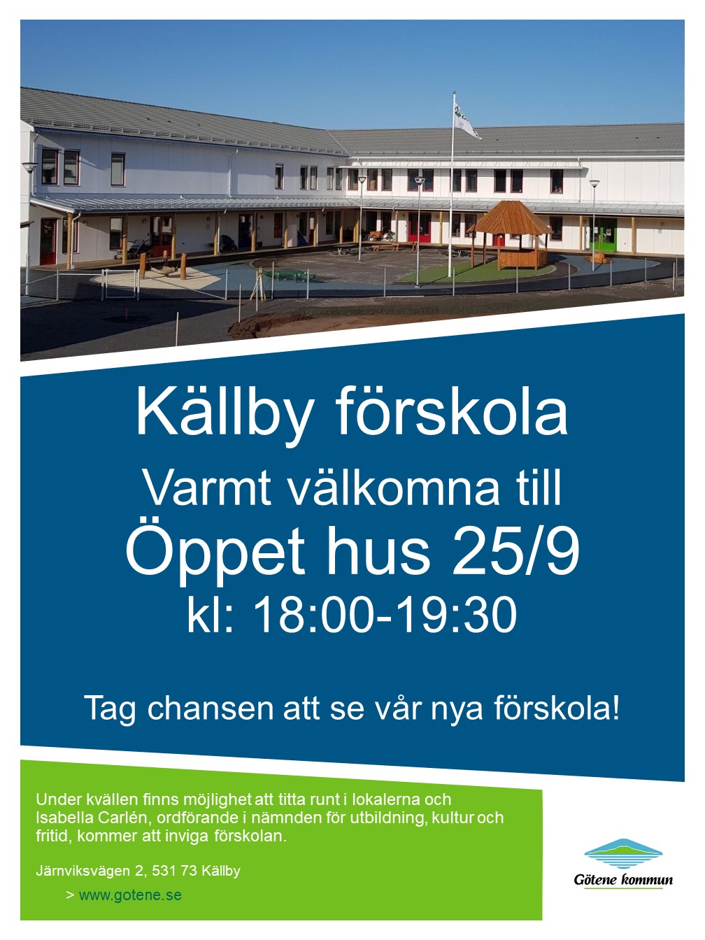 Inbjudan Öppet hus Källby förskola