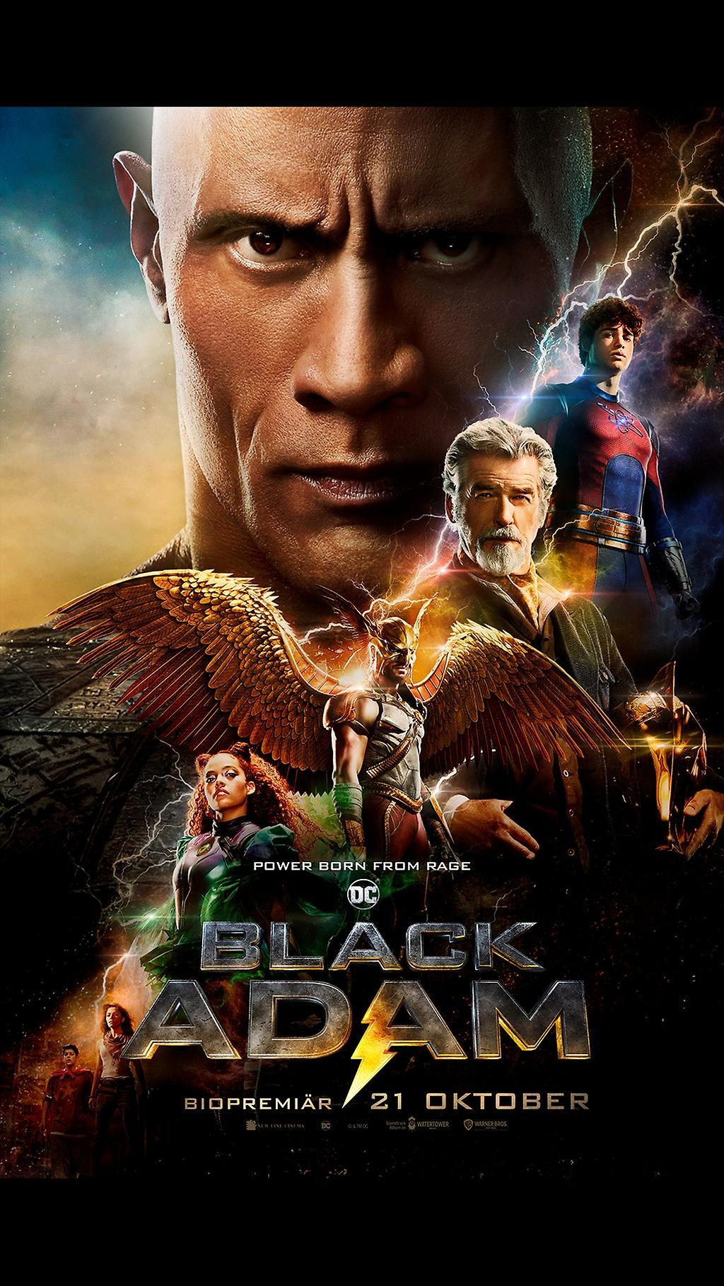 En affisch om biofilmen Black Adam.