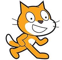 Scratch logga, en tecknad gul katt