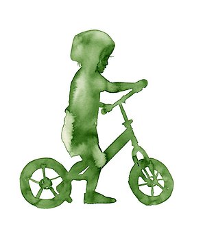 Barn som sitter nedböjd på en bänk med en nalle bredvid sig.