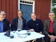 Från vänster Jerker Andersson Liljestrand, Gert Rahm, Richard Limmergård och Åke Fransson. Klicka på bilden för att förstora.