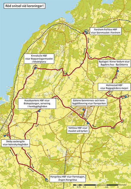 Karta över hembygdsrallyt. Klicka på bilden för att förstora.