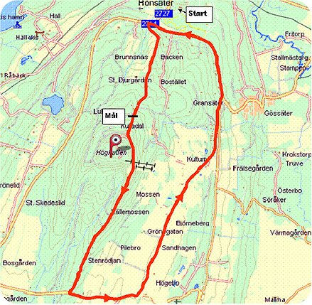 Karta över Kinnekulleloppet.