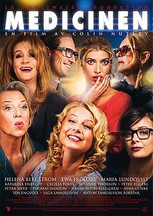 Filmaffisch. Närbilder på flera män och kvinnors ansikten som medverkar i filmen. 