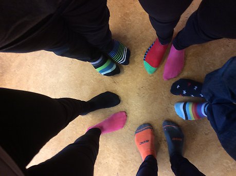 Pedagogerna på Västerby förskola ‪#‎Rockarsockorna‬ i dag!