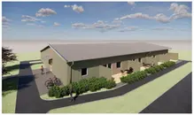 Skissbild över den nya gruppbostaden.