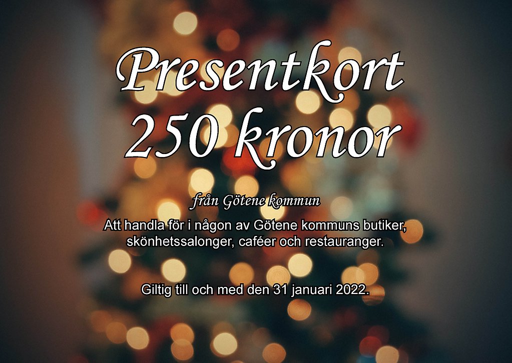 Bild på årets julgåva. 