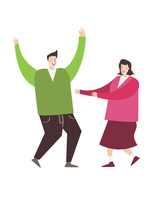 Man och kvinna dansar