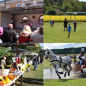 Collage av föreningsaktiviteter.