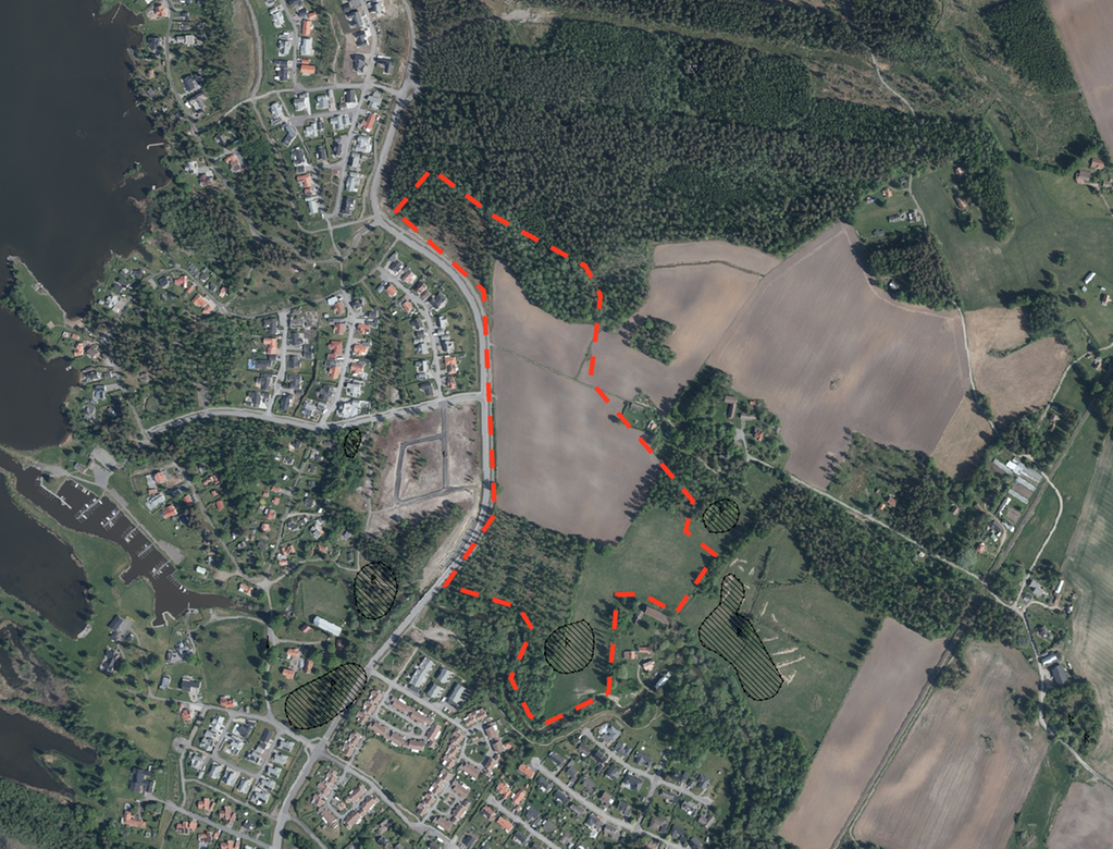 Karta som redovisar aktuellt planområde